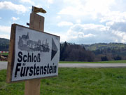 Schloss Fürstenstein in sicherer Entfernung